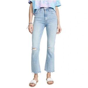 Mother The Hustler Ankle Chew Jeans Distressed Drinking By The Pool 25